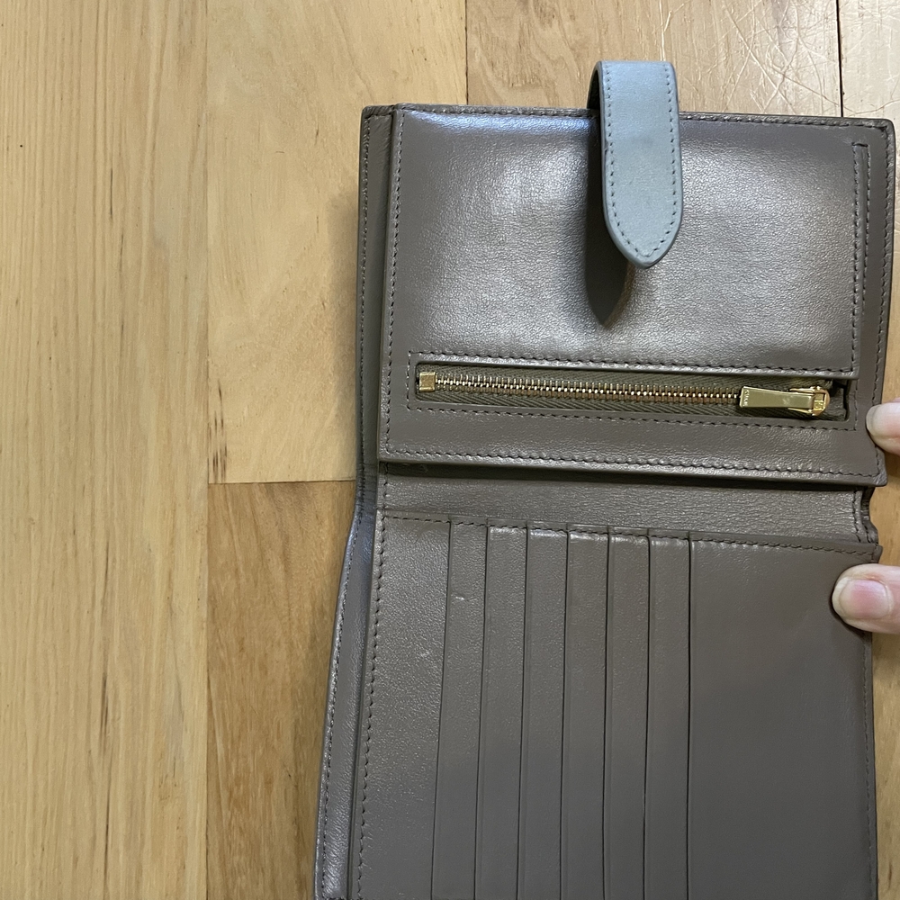 Celine Small Strap Wallet — Gray with Light Blue Strap - Picture 5 of 7